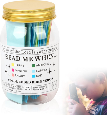 Uplifting Bible Verses in a Jar, Encouragement, and Inspiration for Daily Reflec