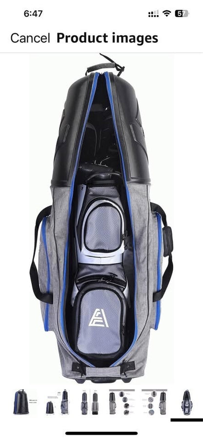 ASK ECHO Golf Bag with Wheels -  used open box