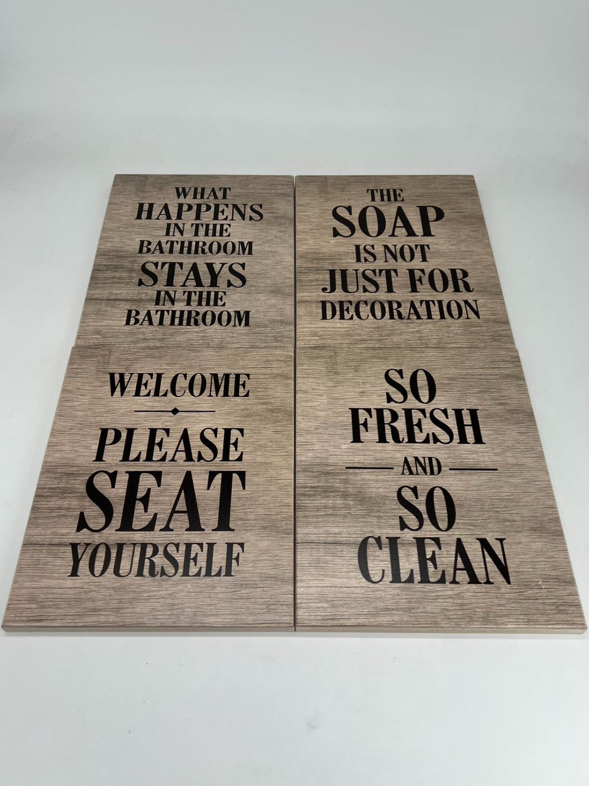 Toilet Rules Wall Art Decor Wood Toilet Rules Sign Funny Bathroom Sign