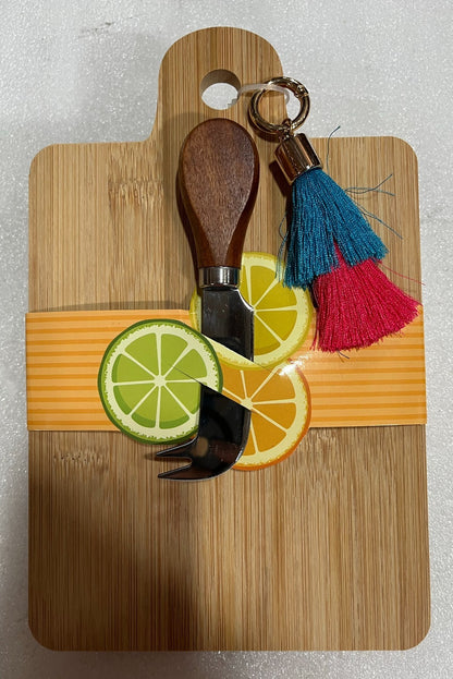 Bamboo Curting Board Gif.eyring, Hook shaped Knile