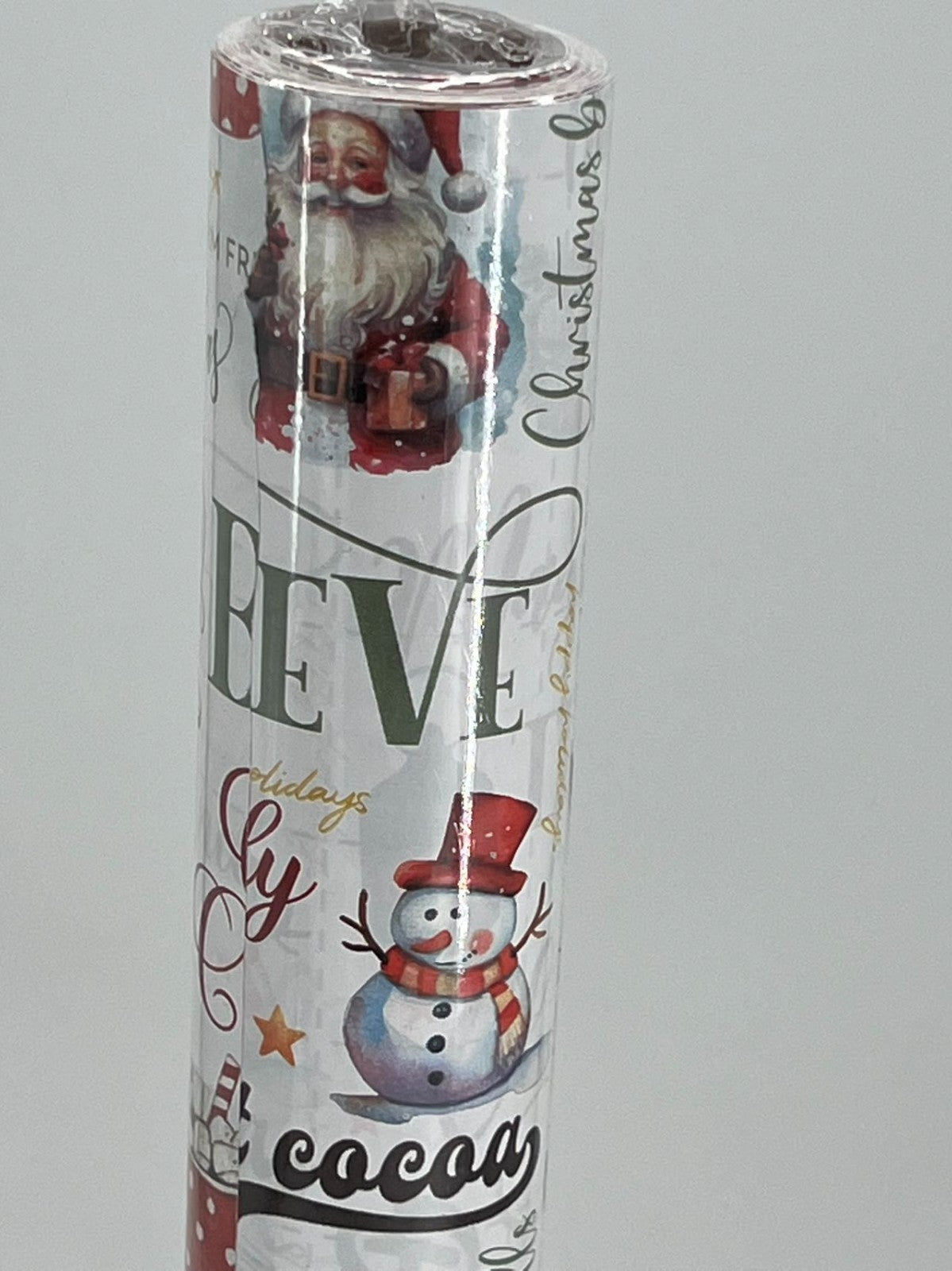 Christmas gift paper with Santa Claus pattern