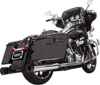BASSANI XHAUST 1F73DNT5 DNT Straight Can Slip-On Mufflers - Chrome/Black