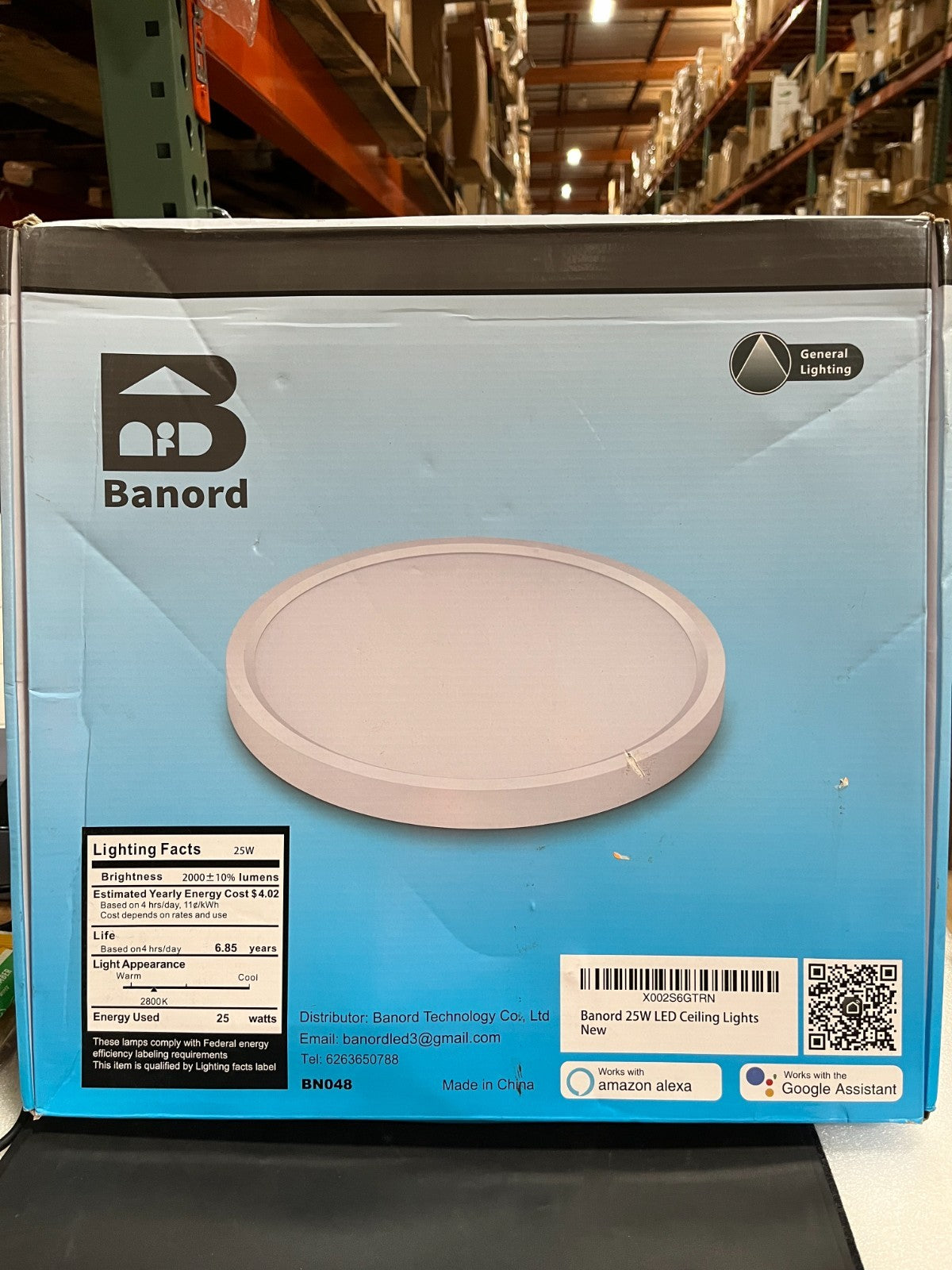 Banord 25W LED Ceiling Lights L15.5“x W15.5“x  H1”