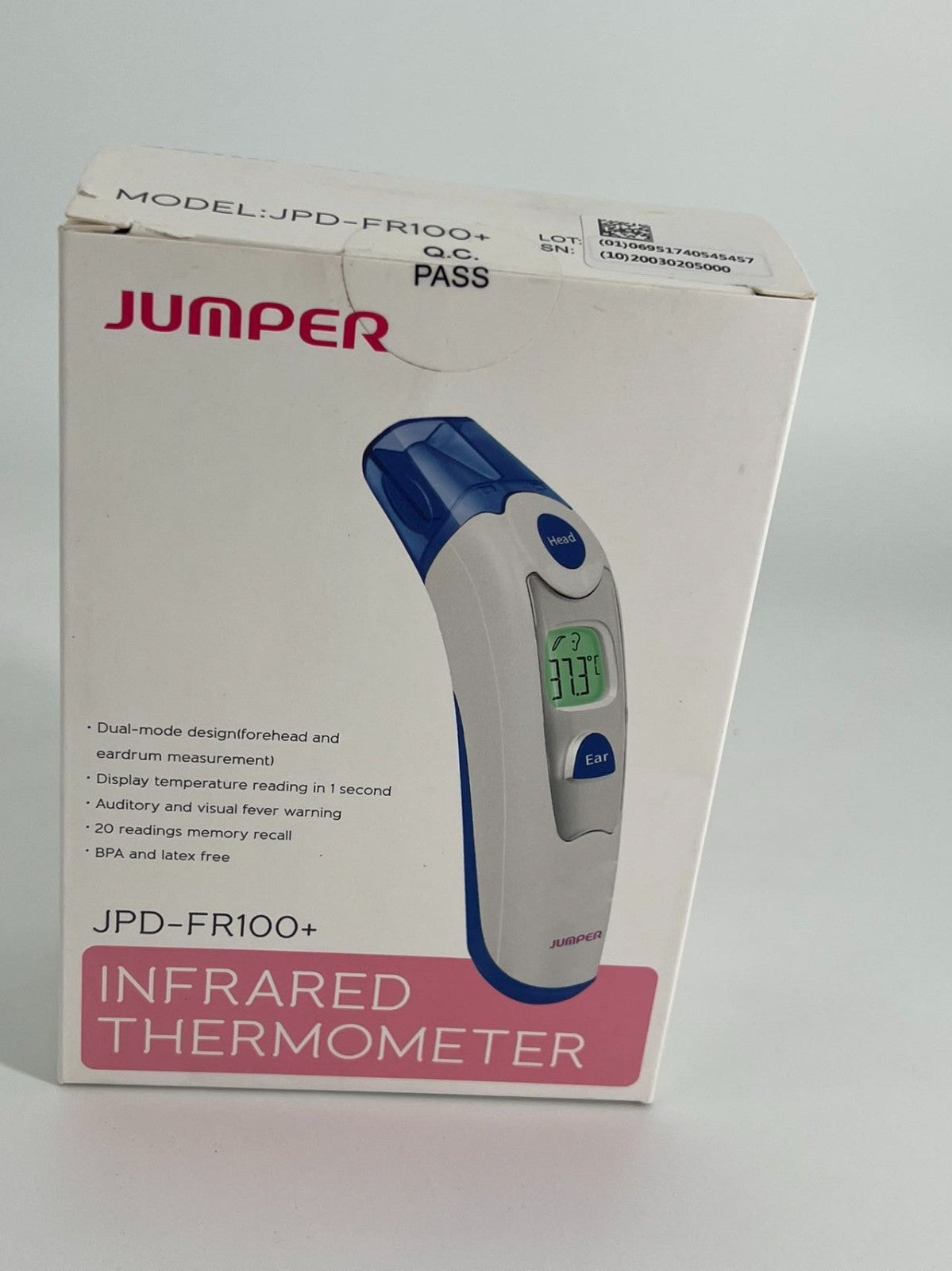 NEW Jumper Digital Infrared Forehead Thermometer JPD-FR100 Non-Contact Multi-Use