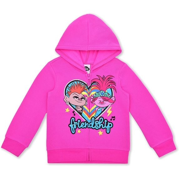 Trolls 3-Piece Shirt, Jacket & Leggings Set for Girls, 4T – Fits 4-Year-Old Kids