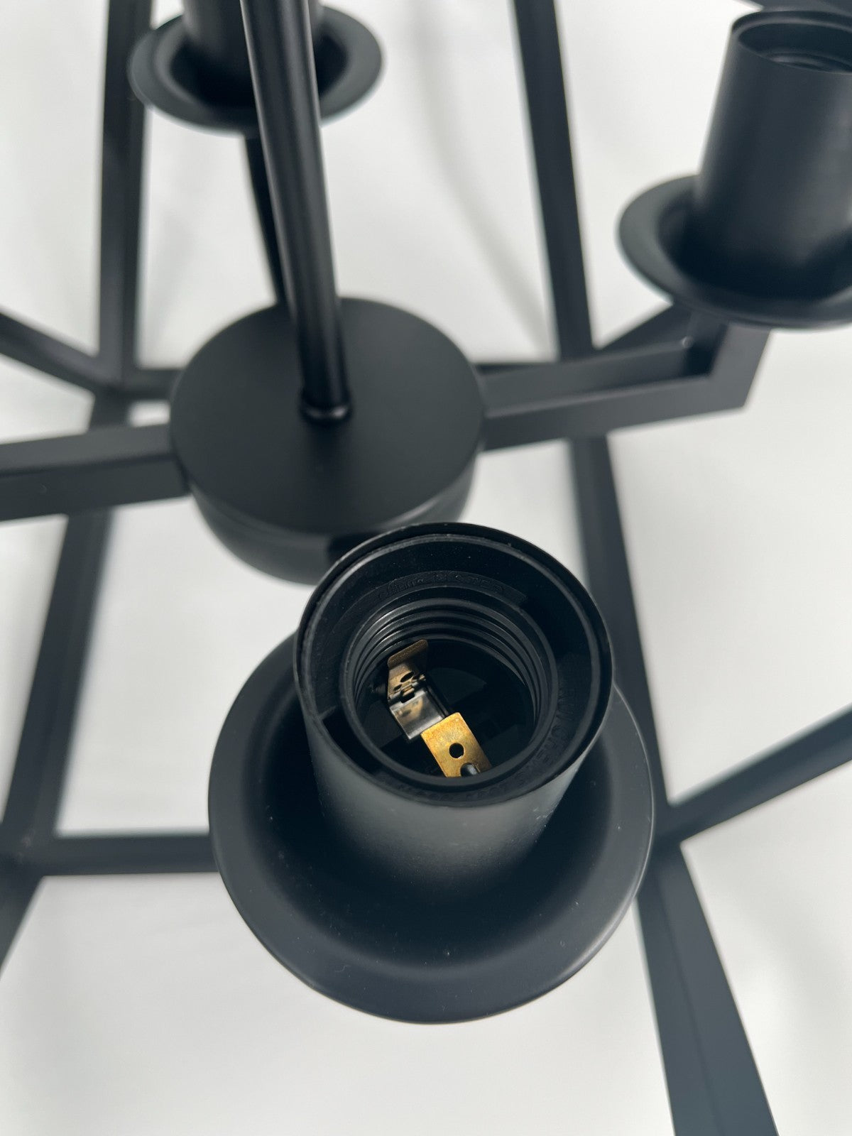 Modern Industrial Black 4-Light Ceiling Pendant, 70” Cord, 17”H x 16.3”W Fixture