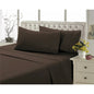 Queen Size Bedding Sheets & Pillowcase 4-Piece Set, Brown