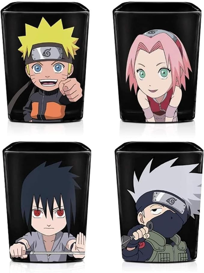Naruto Shippuden Shonen Jump Shot Glass Set of 4