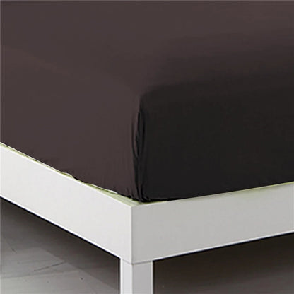 Queen Size Bedding Sheets & Pillowcase 4-Piece Set, Brown