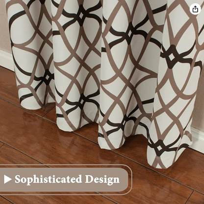 Blackout Curtains for Bedroom/Living Room Brown Sold by Pair, W52'' *L84'' , 2pc