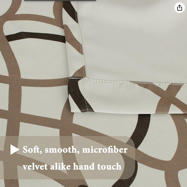 Blackout Curtains for Bedroom/Living Room Brown Sold by Pair, W52'' *L84'' , 2pc