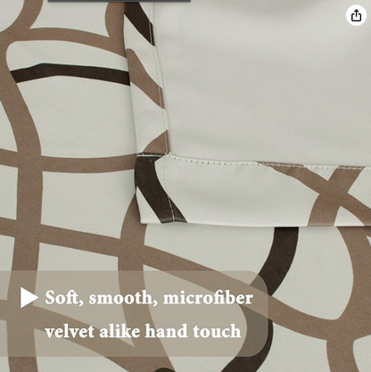 Blackout Curtains for Bedroom/Living Room Brown Sold by Pair, W52'' *L84'' , 2pc