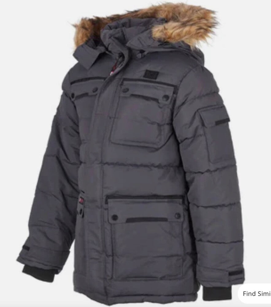 CANADA WEATHER GEAR  Men's Snorkel Parka Puffer Jacket color charcoal size XL
