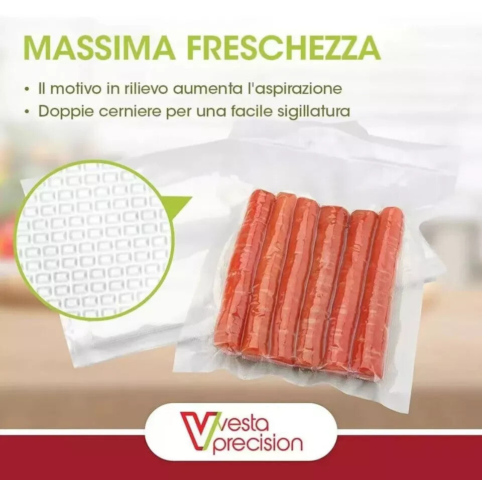 15bags 11*16’’ Vesta Precision Vacuum Bags for Food with Zipper and Valve