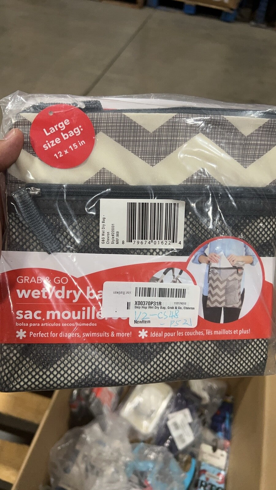 Skip Hop Wet Dry Grab Go Travel Diapers Swim Chevron New w/o Pkg