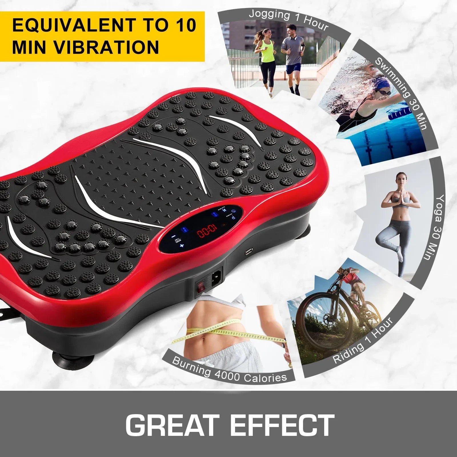 VEVOR Vibration Plate Exercise Machine,Whole Body Exercise Vibration Fitness Pla