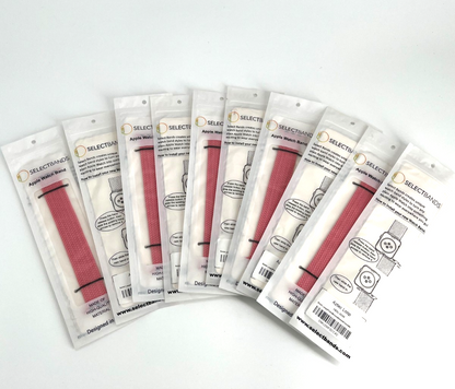 10-Pack Pink Solid Loop Apple Watch Bands 0.8 x 6.2Inch , Fits 38mm/40mm/41mm