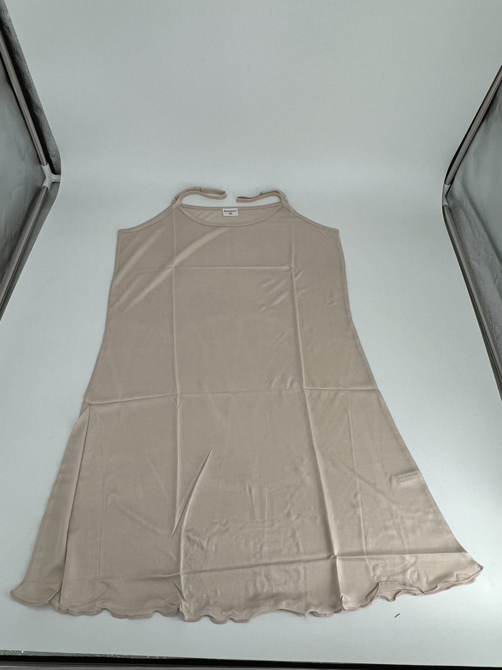 See Through Sleepwear Dress Beige M