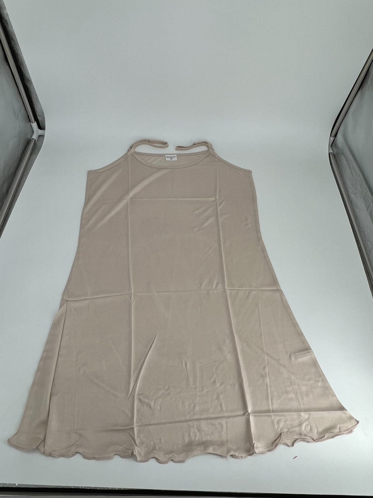 See Through Sleepwear Dress Beige M
