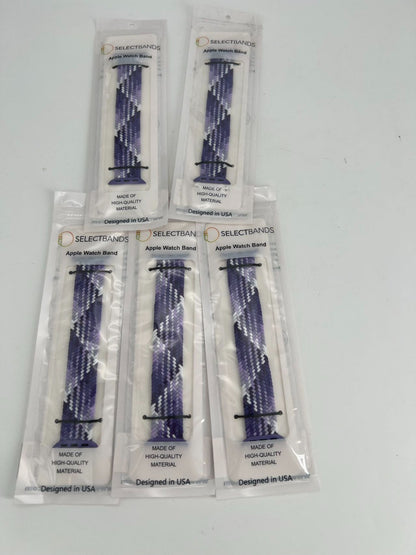 5 -Pack S  Aztec Purple Loop Watch Bands 0.8 x 5.6 Inch Fits 38mm/40mm/41mm