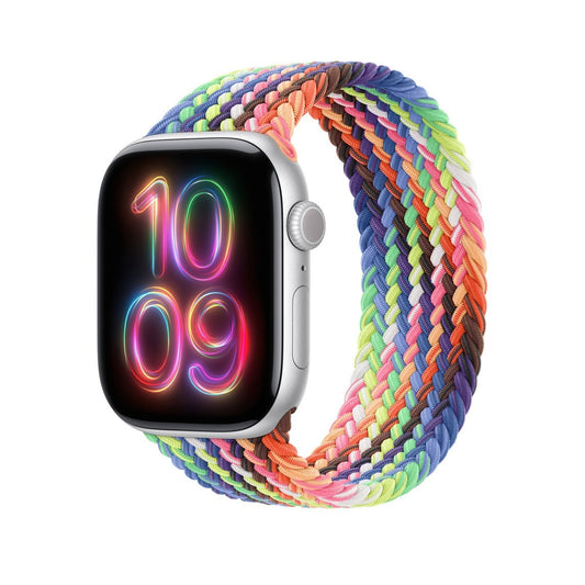 10-Pack  XS   Rainbow  Loop Watch Bands 0.8 x 5.8 Inch , Fits 42mm/44mm/45mm