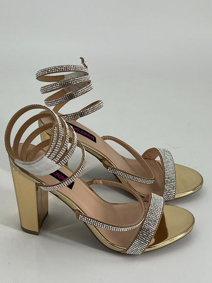 Diamond Crystal Straps Womens Heels Sandals size 8.5