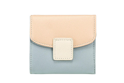 TRI-FOLD WALLET - RFID BLOCKING PROTECTION  COLOR：Cream/Pink/Blue