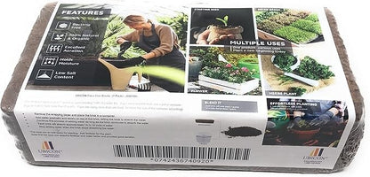 Easy to Use Compressed Coco Coir Organic Top Soil for Indoor and Outdoor; Each B