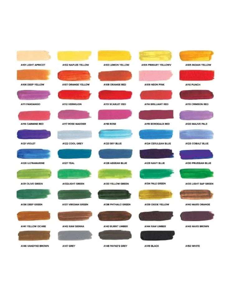 Acrylic Paint - Set Of 50 Premium Vibrant Colors