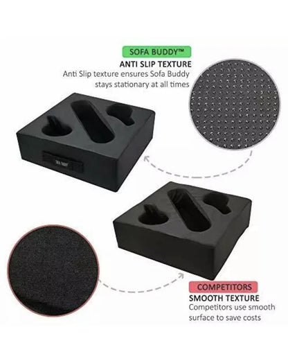 Sofa Buddy Convenient Couch Cup Holder Couch Caddy     PU material Blac