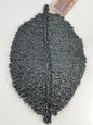 Leaf shape mat (Black) sustainable , L 23.6✖ W 15.7 inch