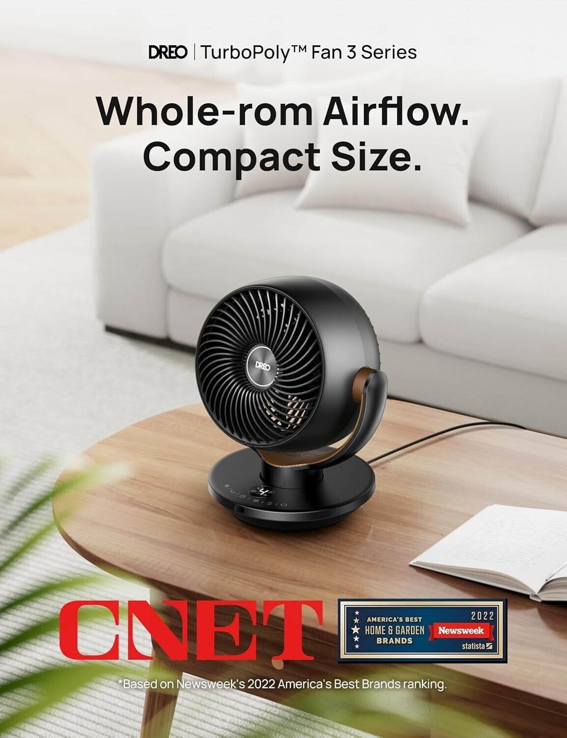 Open‑Box 11″ Table Fan with Remote Control, 4-Speed Air Circulator – Fast Ship