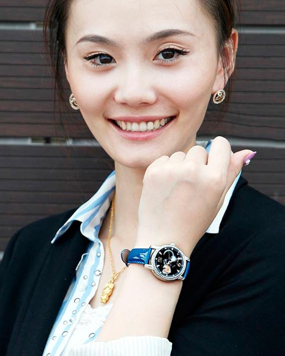 Time100 Simple Women's Watches Rose Gold Stainless Steel Mesh Band Waterproof 50