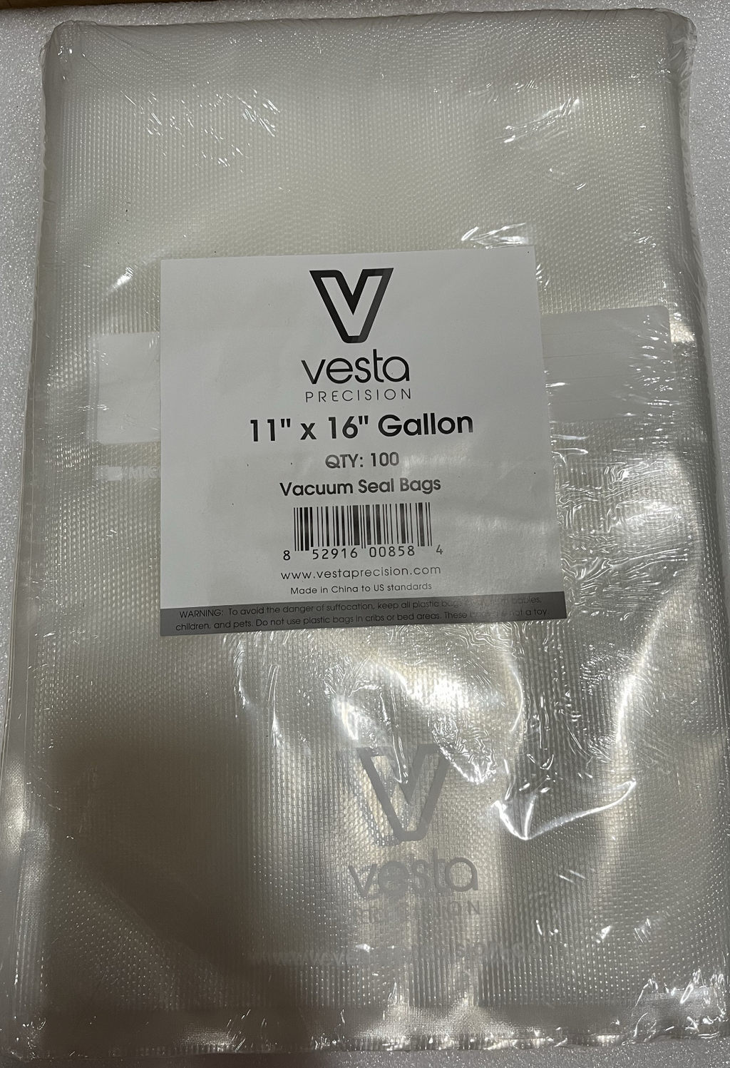 Embossed Vacuum Sealer Bags, 100 Pack 11" x 16"