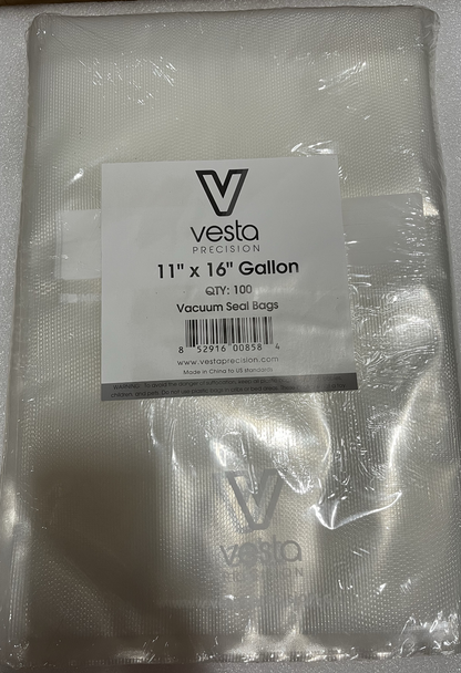 Embossed Vacuum Sealer Bags, 100 Pack 11" x 16"