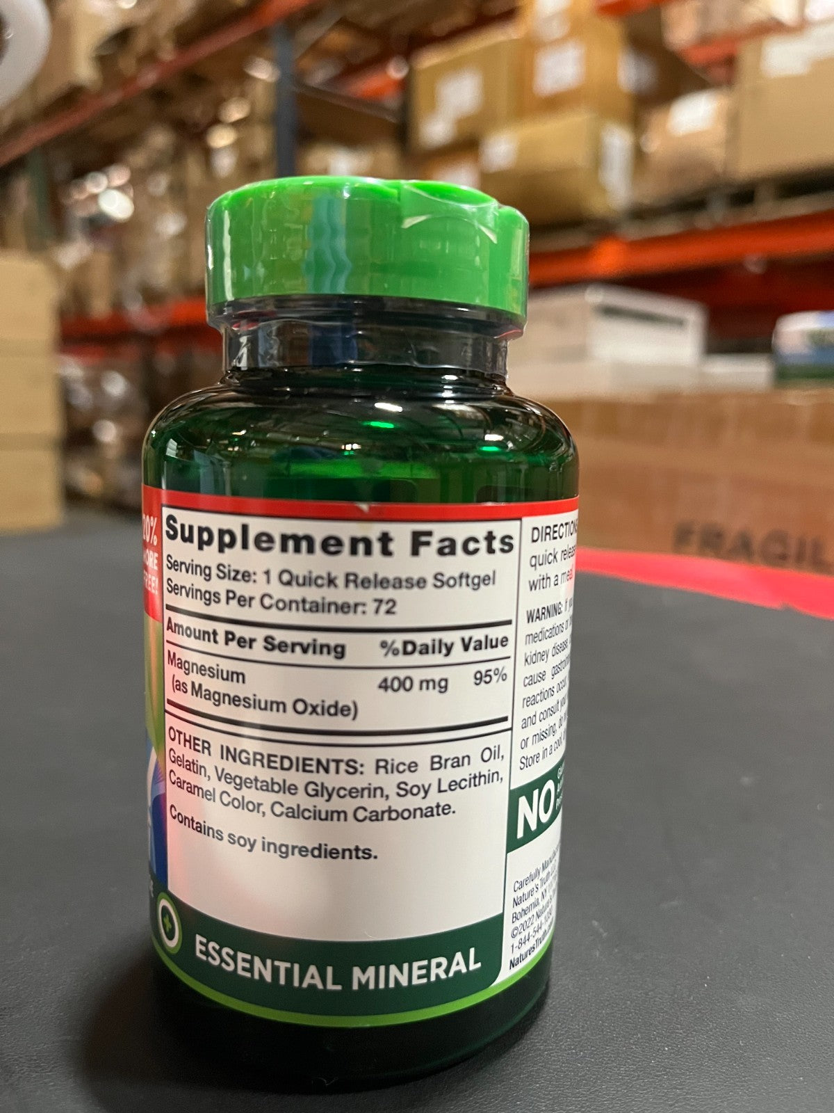 Magnesium 400mg Exp 09/26 Nature's Truth 72 Softgel Capsules Extra Strength