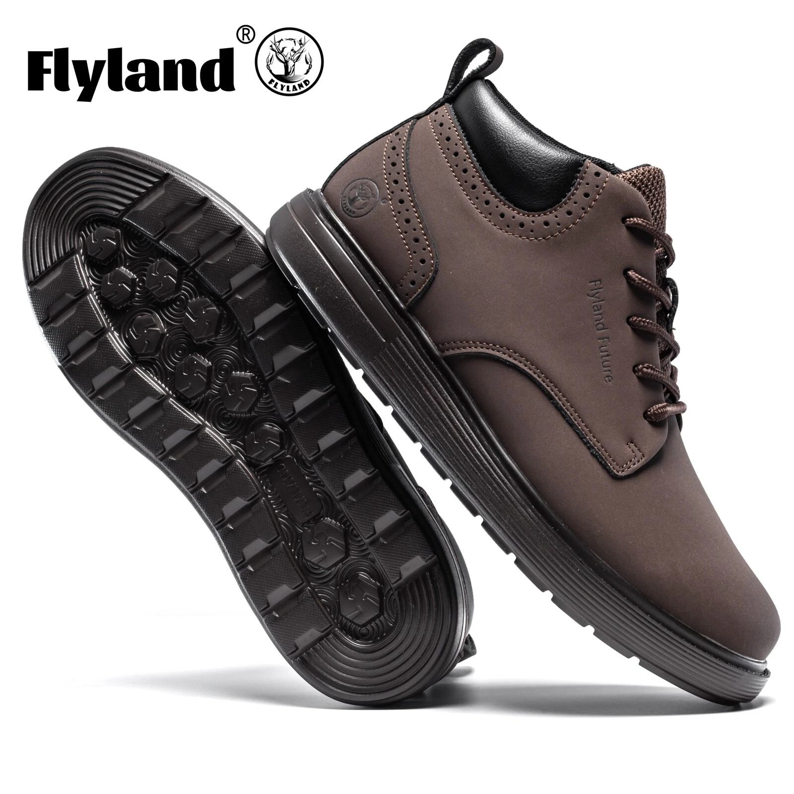 Men's Vintage Classical Genuine Leather Chukka Boots Shoes.