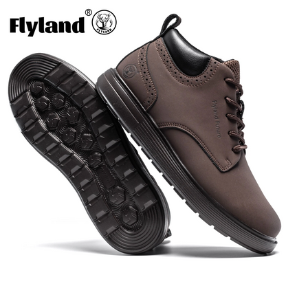 Men's Vintage Classical Genuine Leather Chukka Boots Shoes.