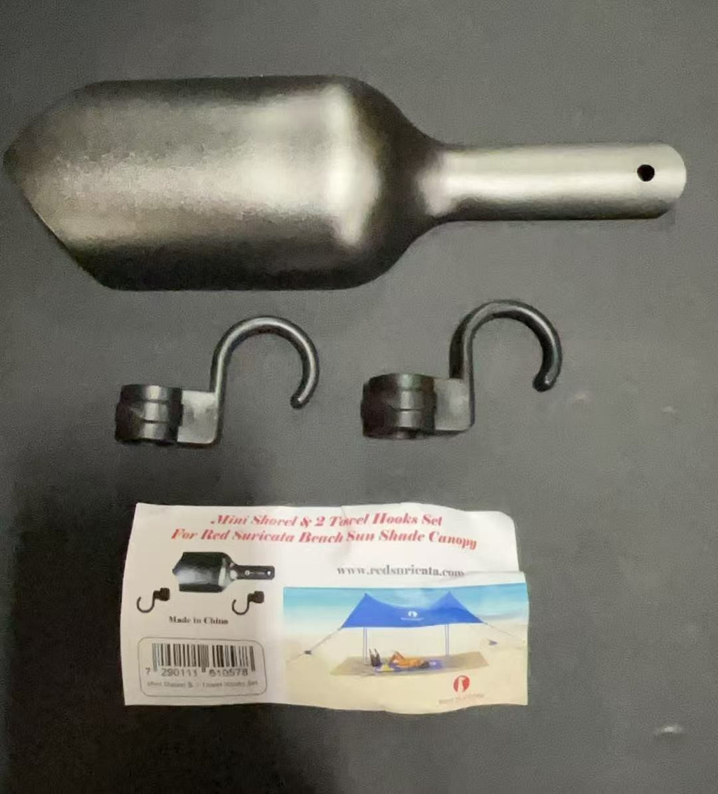 Red Suricata Mini Shovel & Towel Hooks Set