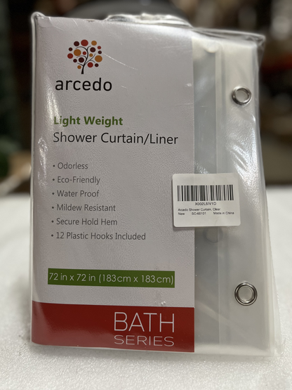 Shower Curtain Liner 72 Inch, Clear.