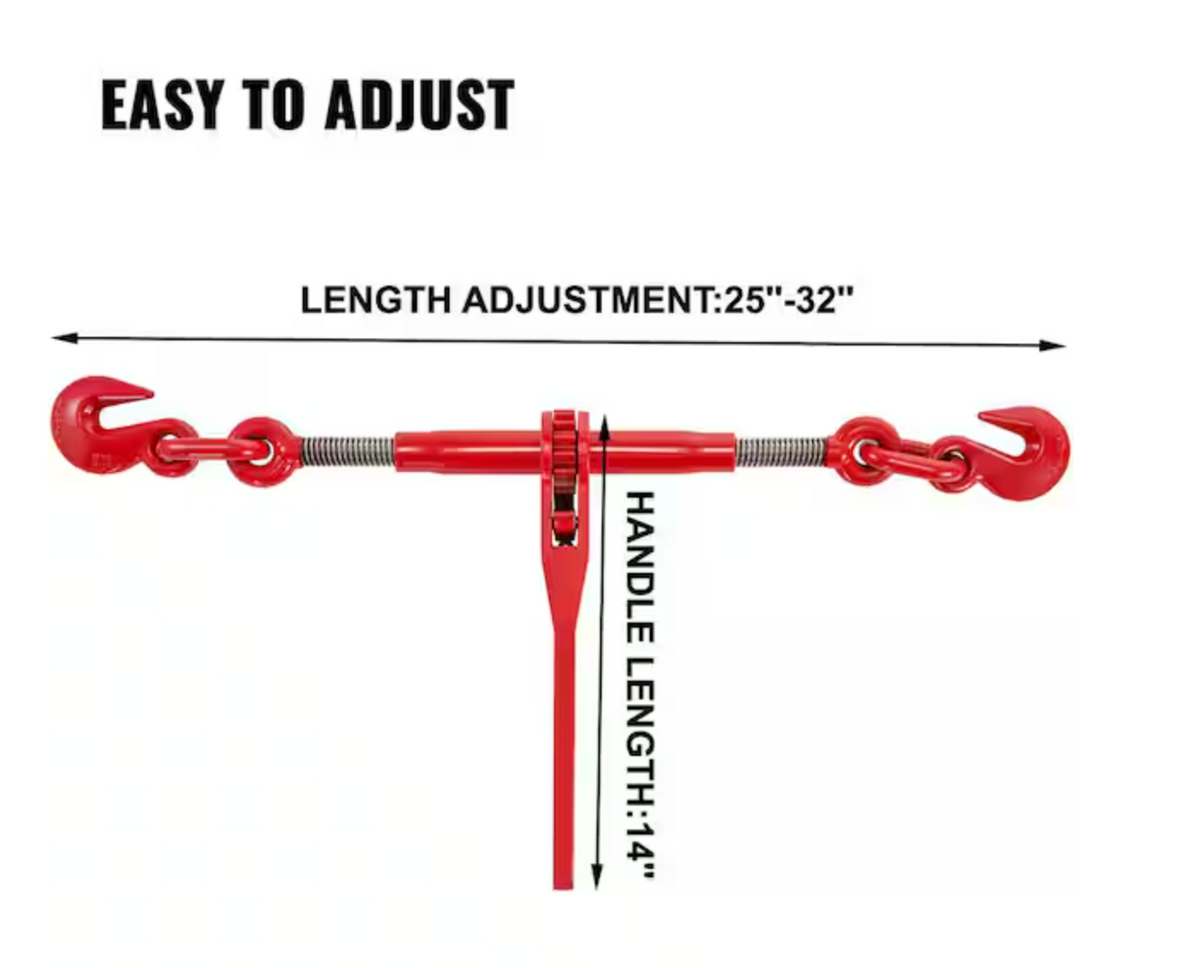 3 /8 in.-1/2 in. Cable Ratchet Binders-9215LBS. Secure Working Load with G70
