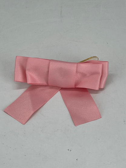 Pink Satin Stylish Bow Big Ribbon Bow Knot Hair Clip All Hair Types Non Slip