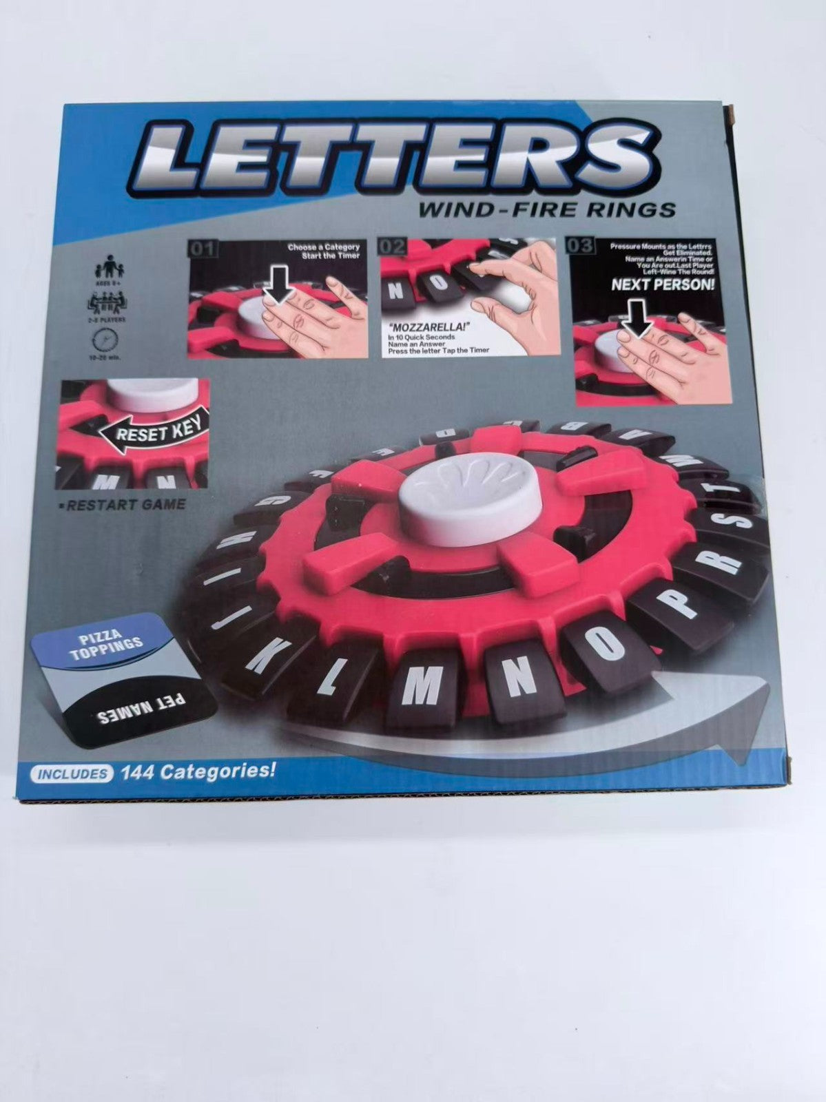 letters WIND-FIRE RINGS