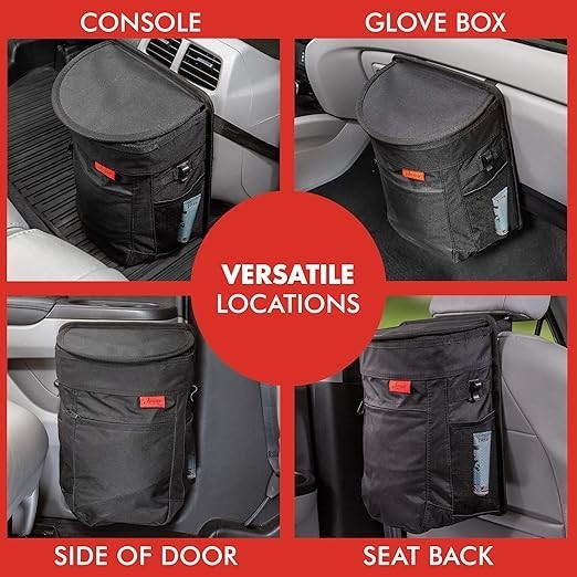 Lusso Spill-Proof 2.5 Gallon Car Hanging Garbage Bin