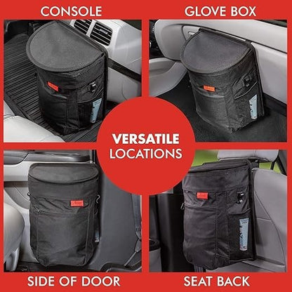 Lusso Spill-Proof 2.5 Gallon Car Hanging Garbage Bin