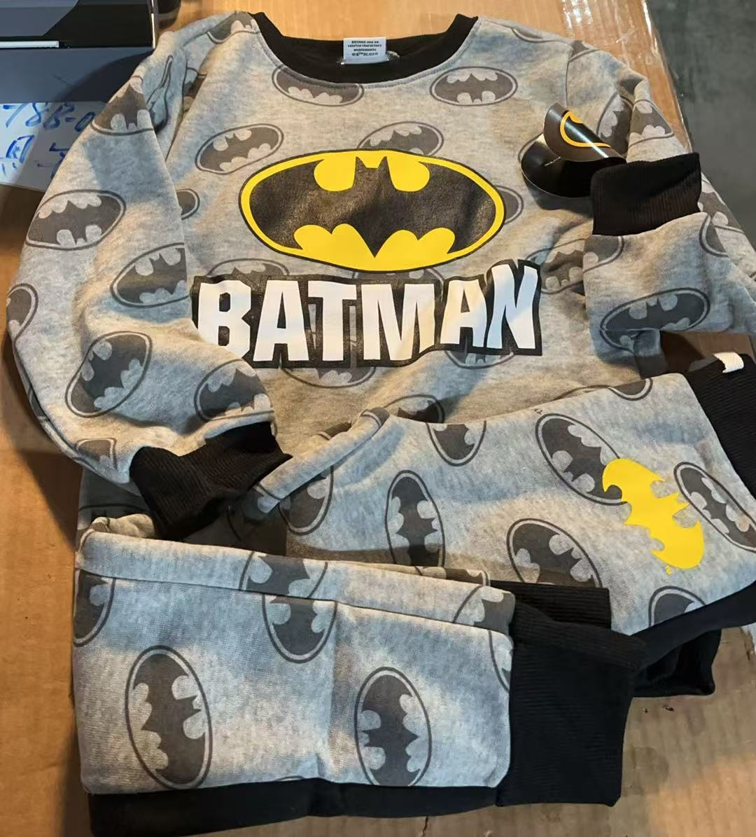 Batman Boys 2 Piece Character Crewneck and Jogger Set, 5T