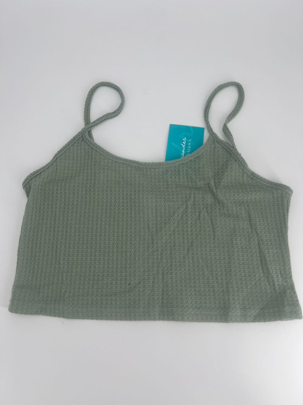 Women's Cami Top & Pants, Pajamas with Pockets, Spaghetti Straps  green Size M
