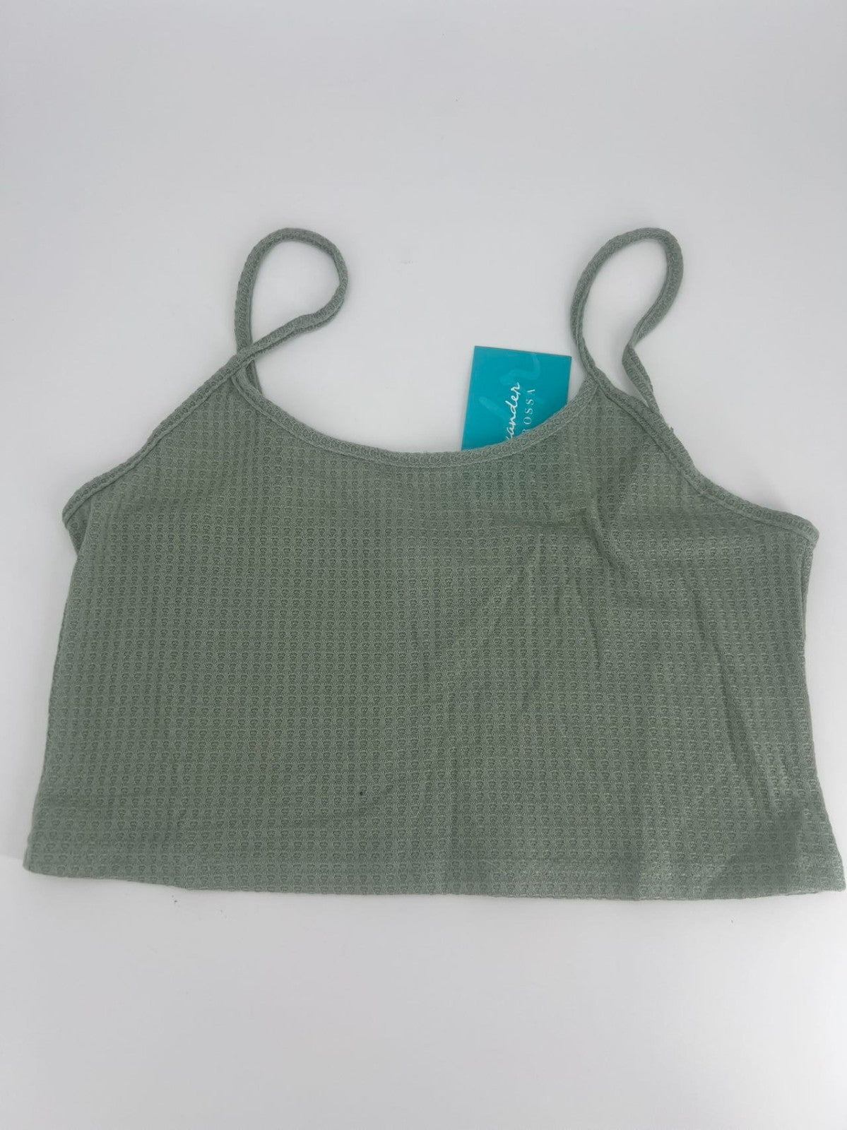 Women's Cami Top & Pants, Pajamas with Pockets, Spaghetti Straps  green Size M