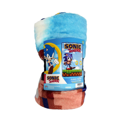 Sonic The Hedgehog Blanket Fleece Throw 45" X 60" NEW
