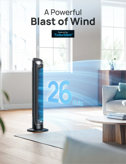 Smart Tower Fans for Home,Remote, WiFi/Voice Control Standing Fan-open box